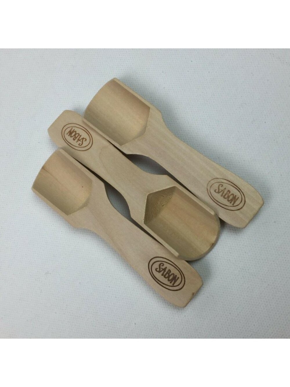 Sabon Wood Scoop Set 3 Wooden Spoon Scrub Bath Shower Skincare Beauty